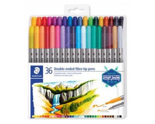 ESTUCHE DE PLÁSTICO CON 36 ROTULADORES, COLORES SURTIDOS STAEDTLER 3200 TB36 (Espera 4 dias)